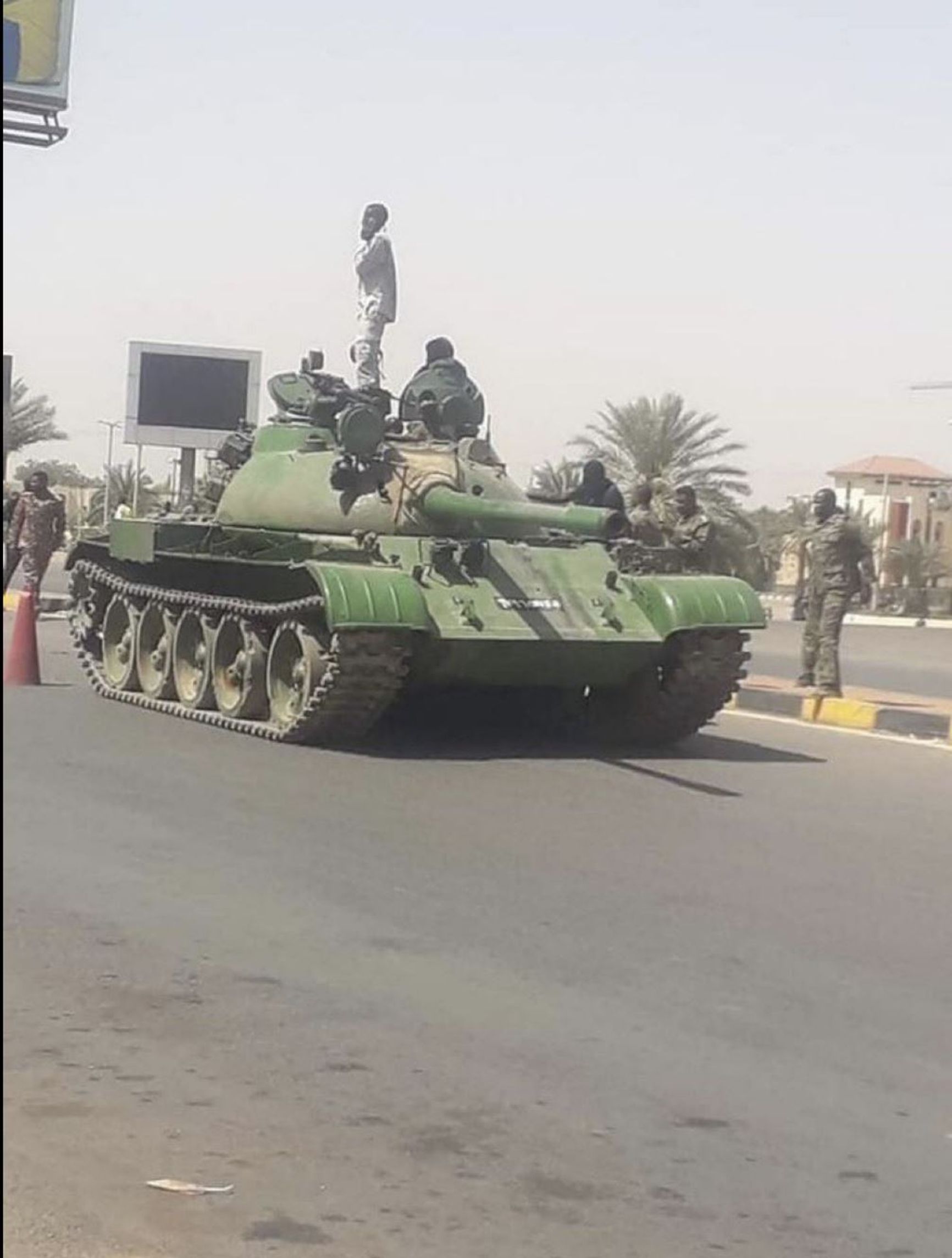 A T-54/55 in Sudan, April 2023  