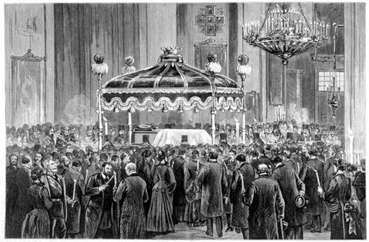 Отпевание Ивана Тургенева в православной церкви Александра Невского на Рю Дарю в Париже
