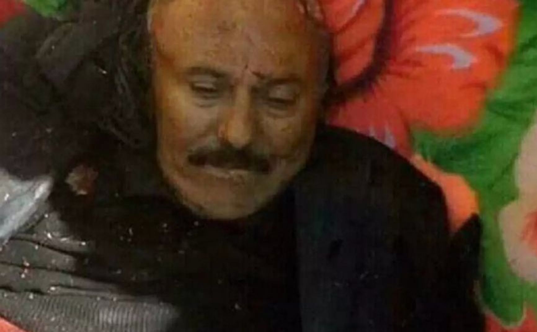 Screenshot from a video showing the body of Ali Abdullah Saleh