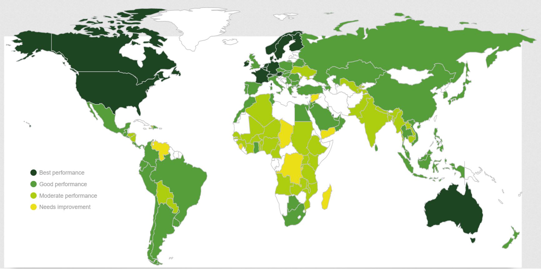 Рис. 5. Глобальный индекс продовольственной безопасности, 2019, 113 стран. Россия на 42 месте. 