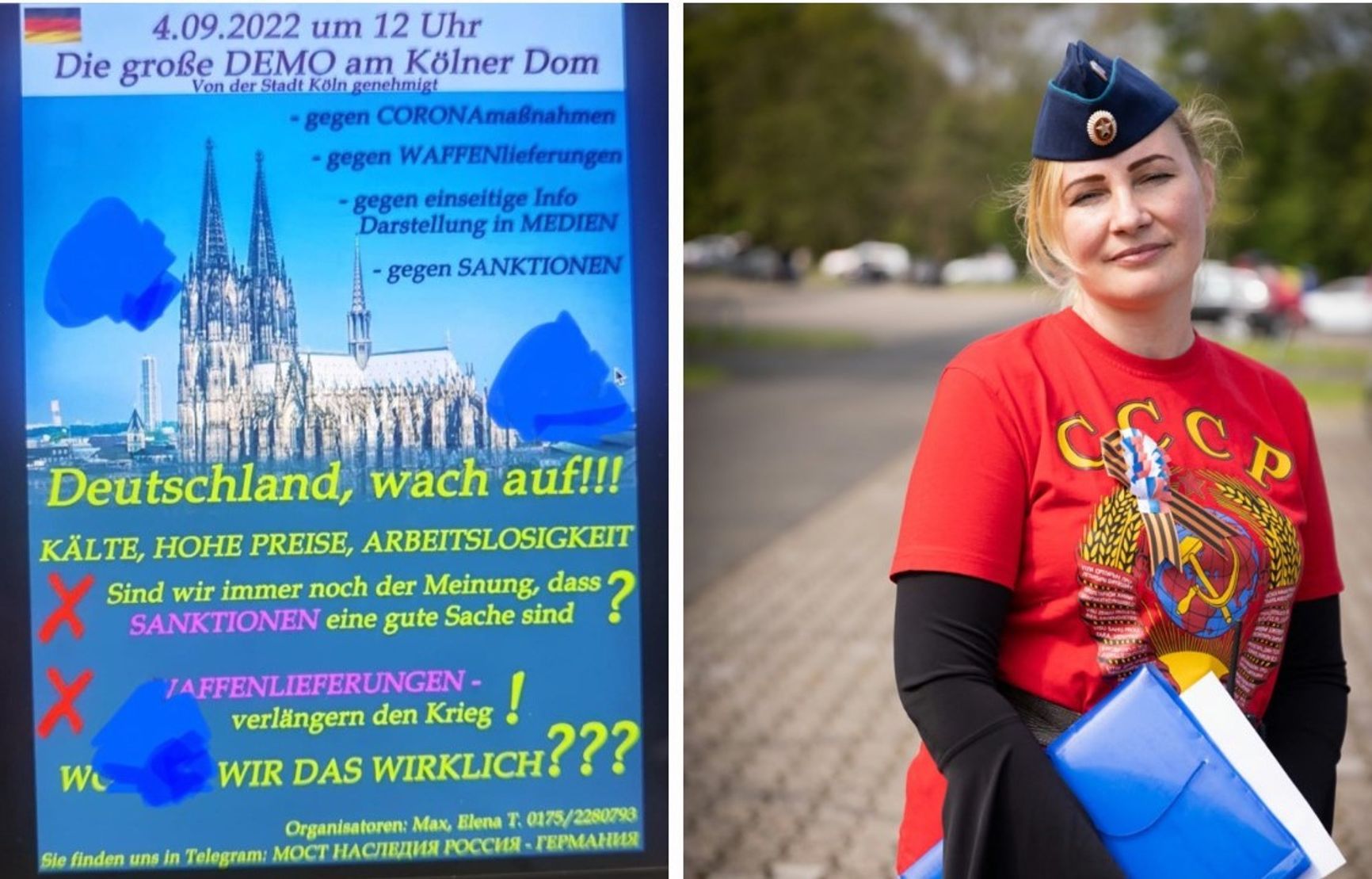 Cologne rally flyer / Organizer Elena Kolbasnikova