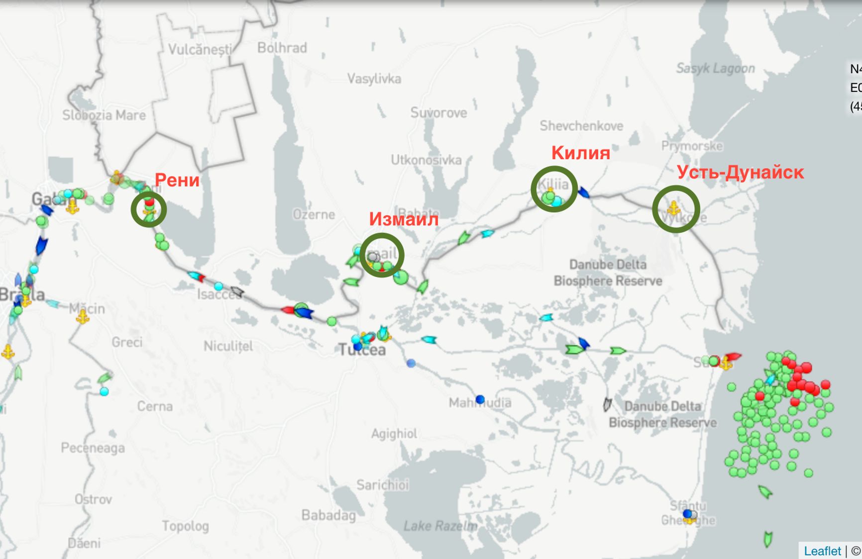 Порты на границе Украины и Румынии, пробка на входе в Сулинский канал. 1 июня