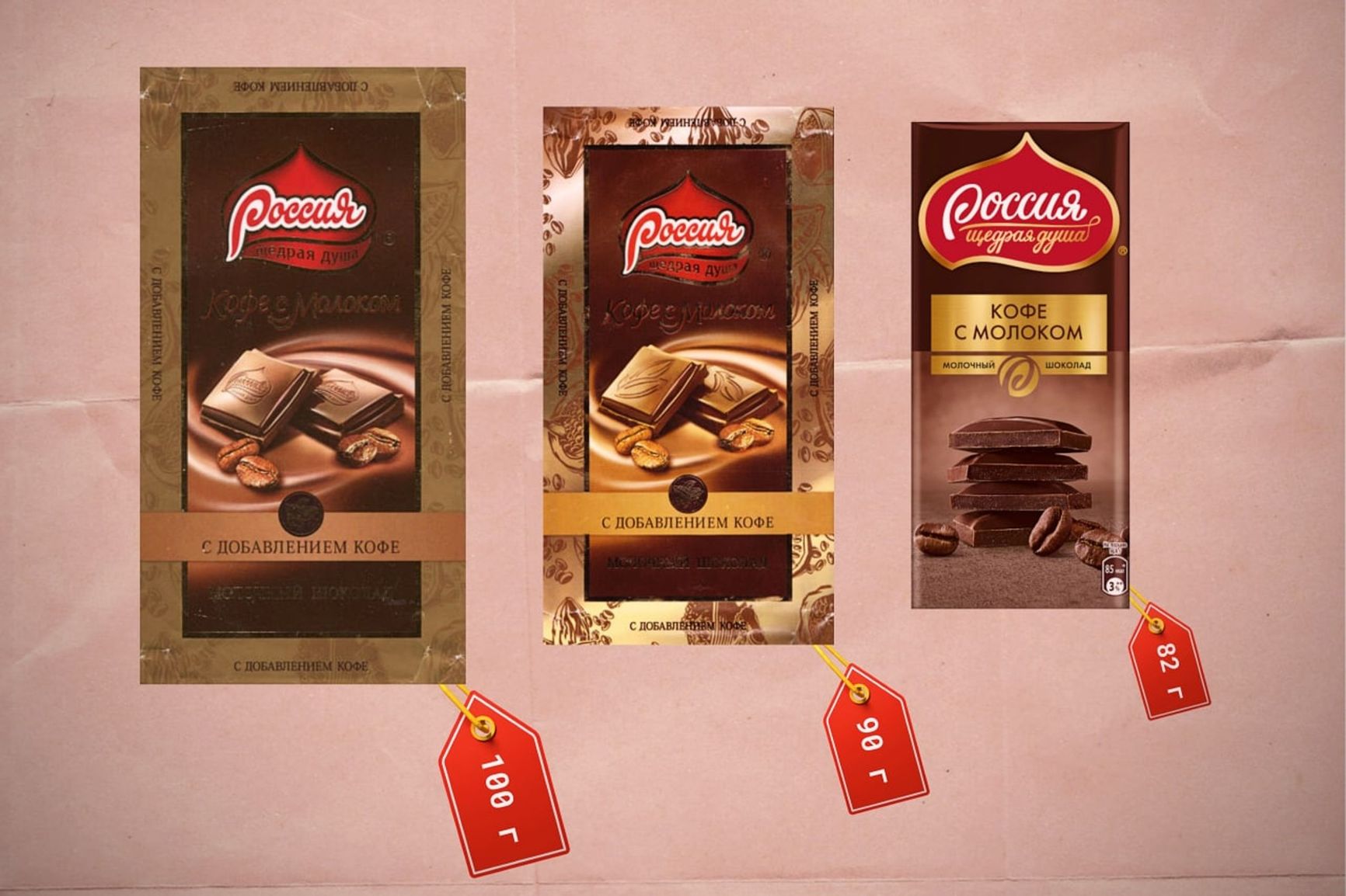 Rossiya chocolate bar, “Coffee with Milk” flavor