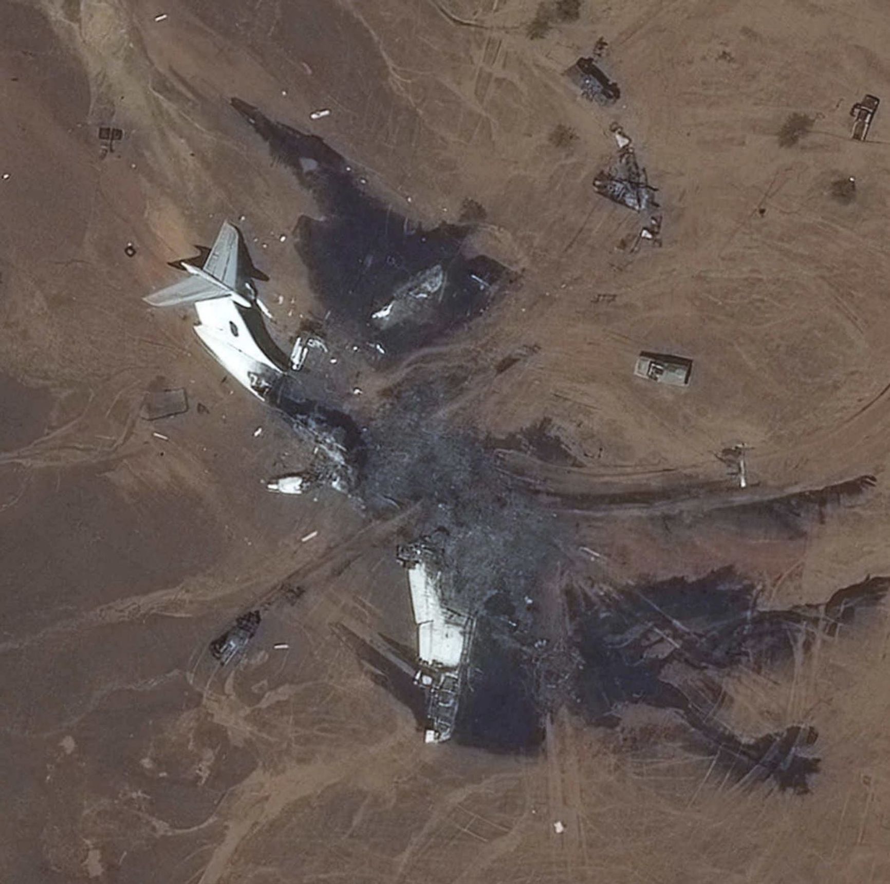 Aircraft wreckage at Gao airport, September 23, 2023