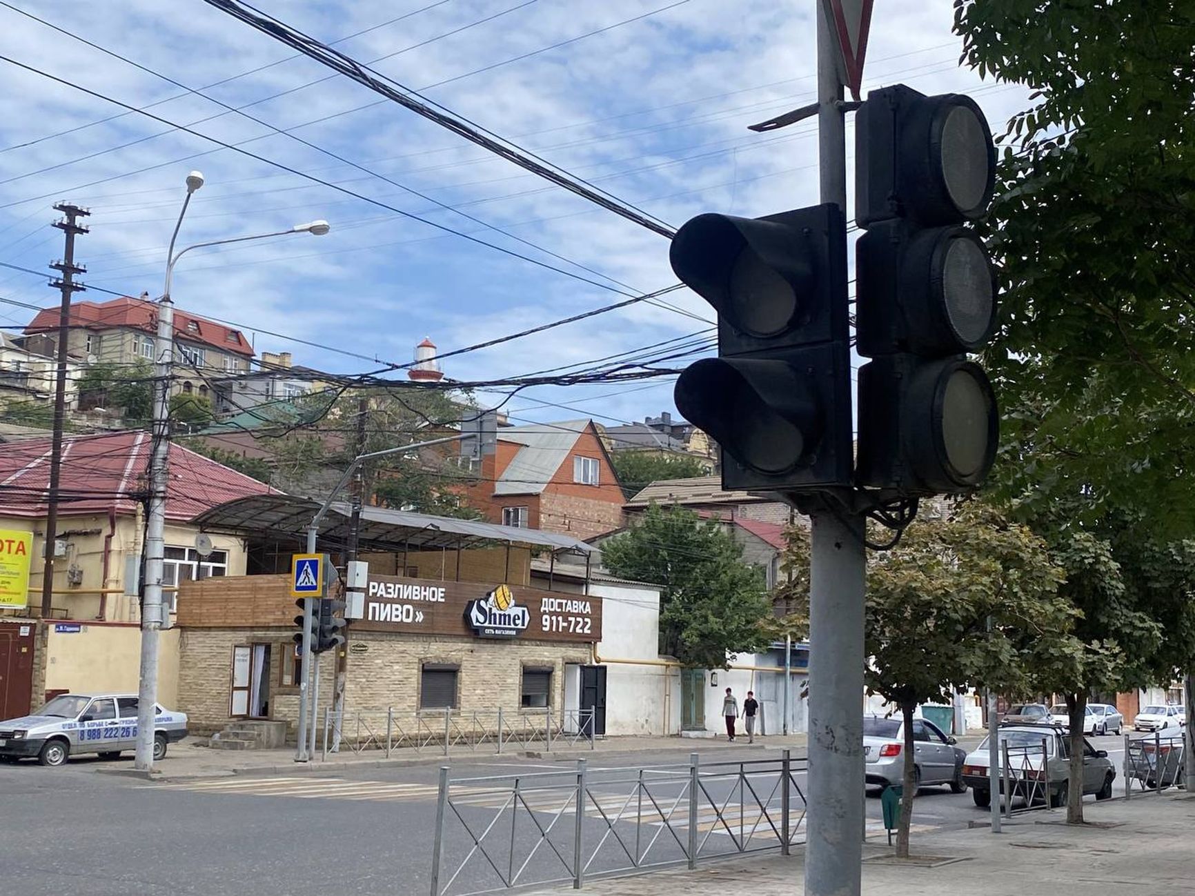 Disabled traffic lights in Makhachkala
