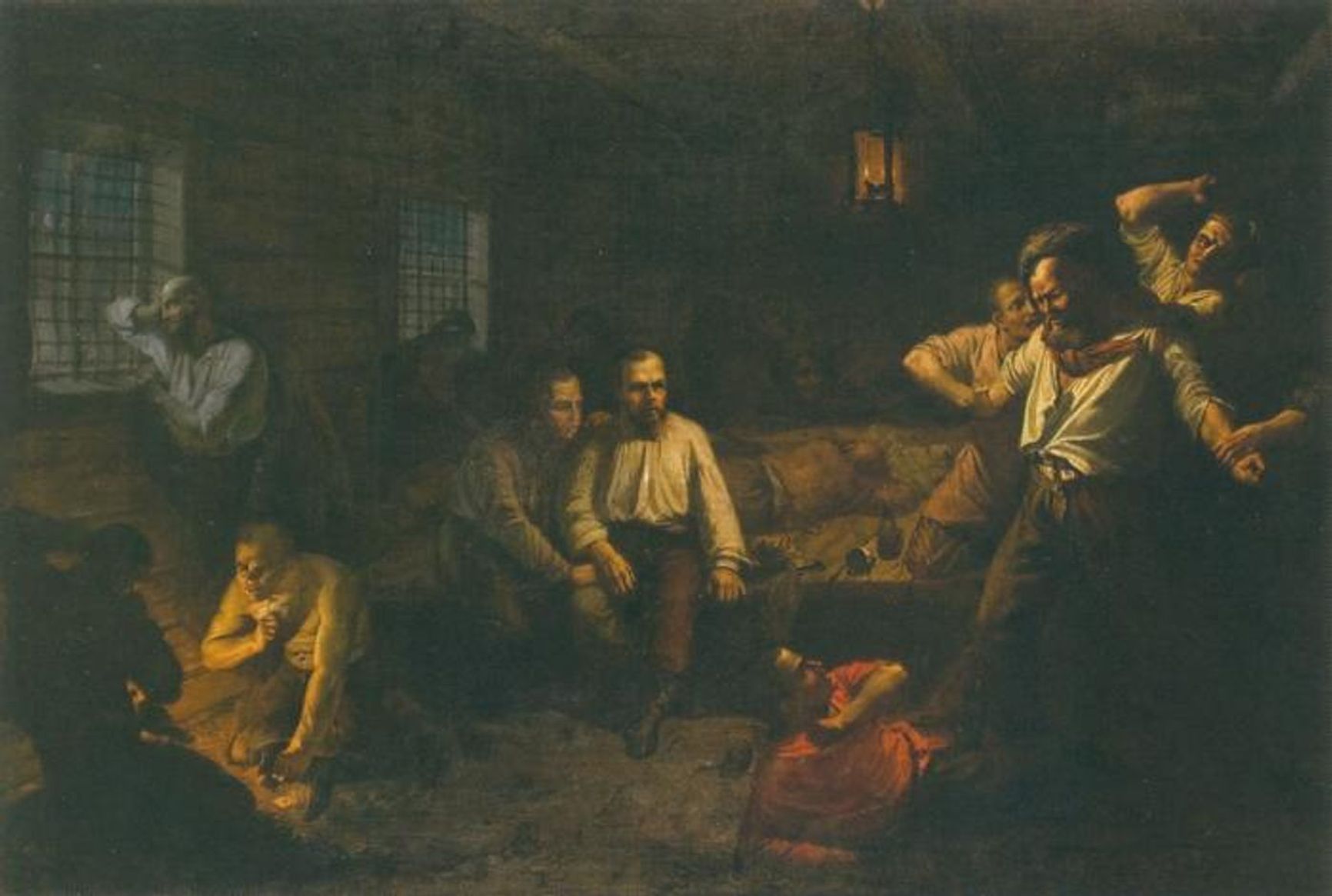 Dostoevsky in hard labor camp. K.P. Pomerantsev. The Feast of Christmas at the Dead House. 1862
