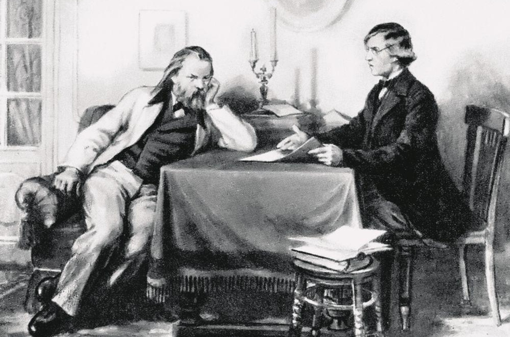 Герцен и Чернышевский в 1859 году