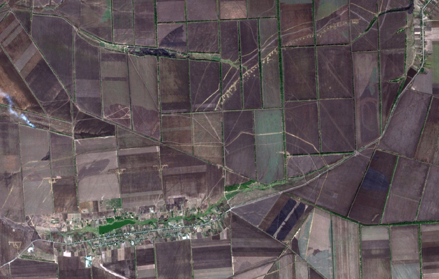 Спутниковый снимок окрестностей села Очеретоватое