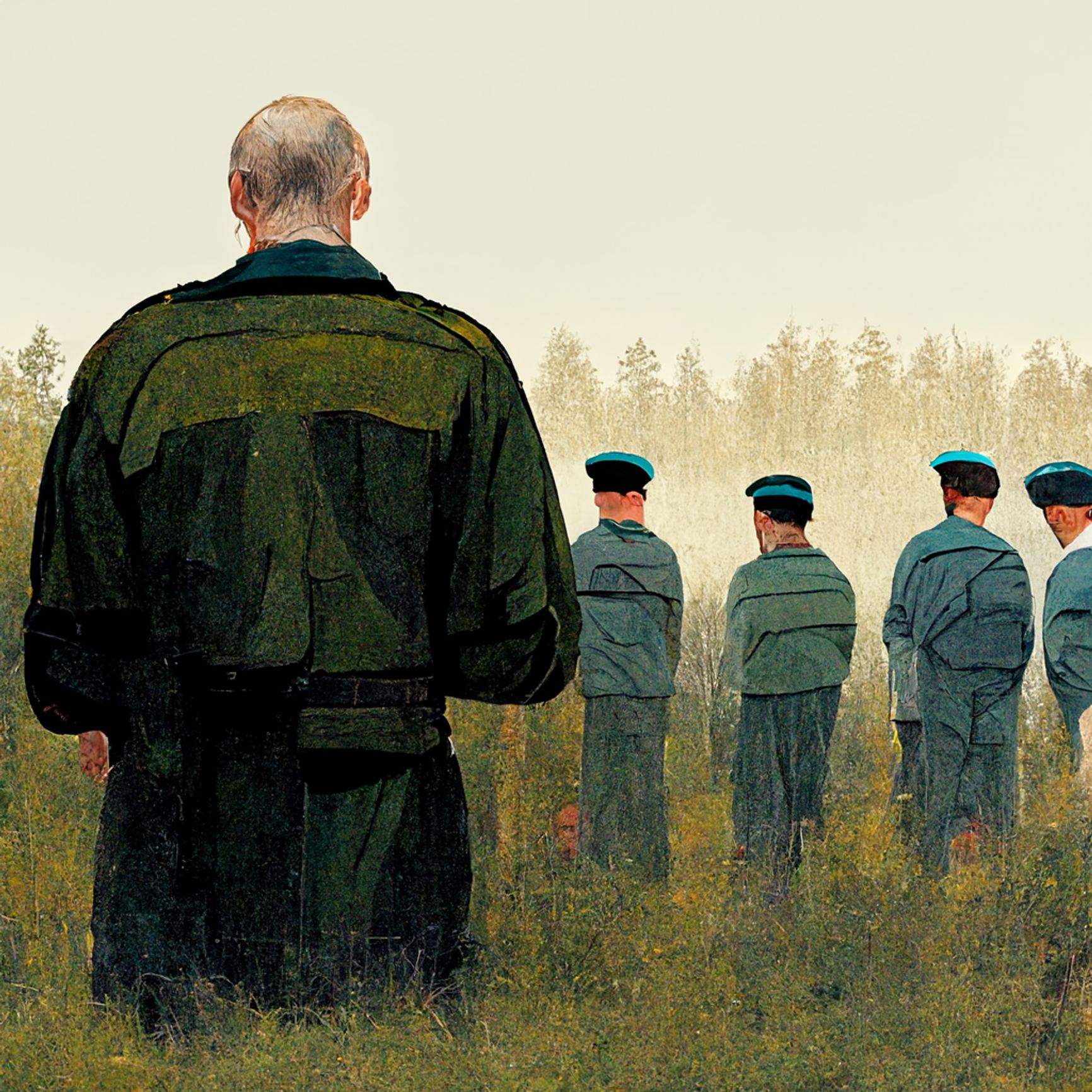 Рисунок нейросети на тему «Путин ищет солдат на зоне»