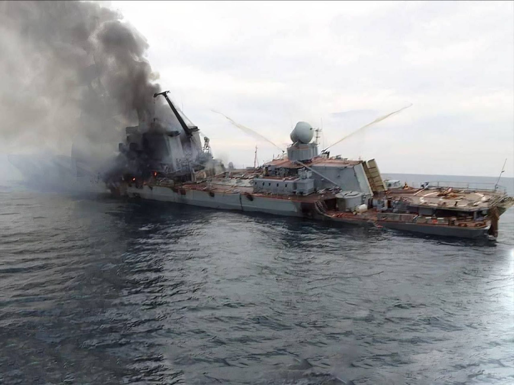 Затонувший крейсер «Москва»
