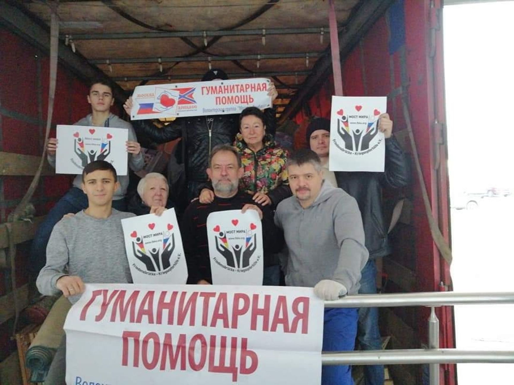 NCM members sending a truck to Donbass together with the Bridge of Peace Foundation