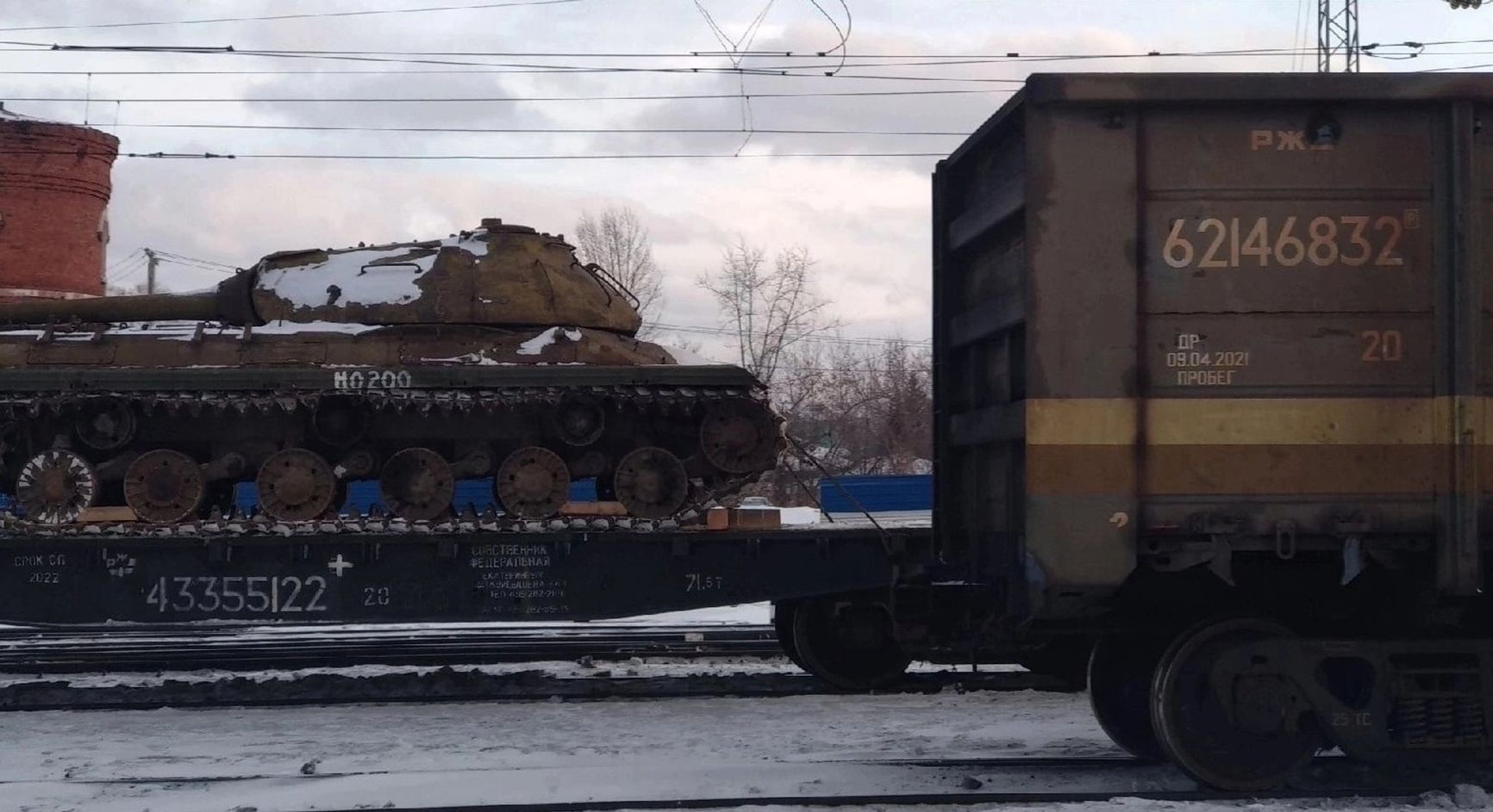 An IS-3 tank, which does not seem to be bound for Ukraine just as yet  