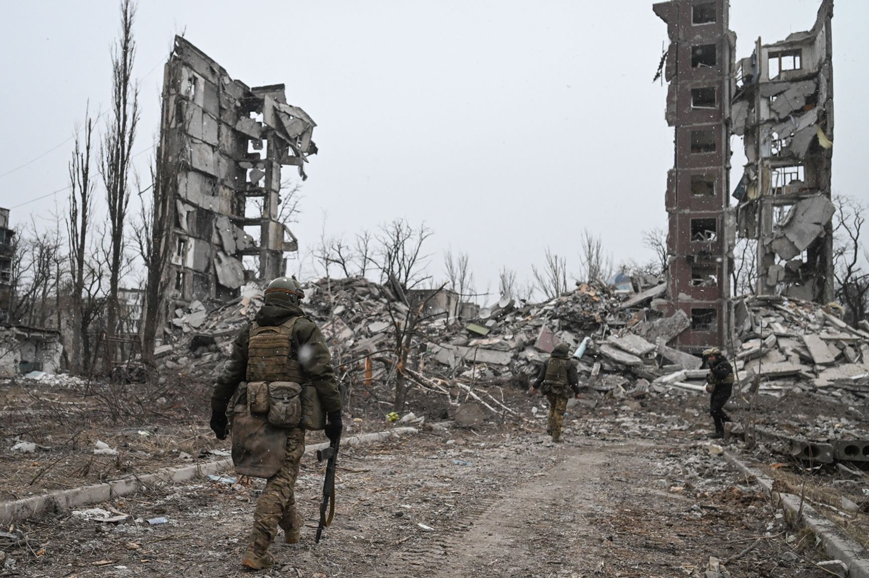 Российские военнослужащие в Авдеевке, 22 февраля 2024 года