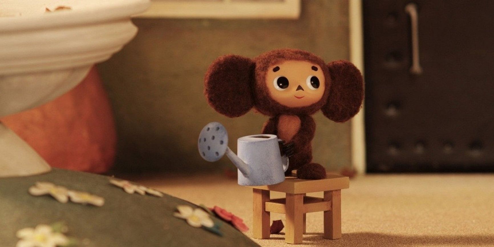A shot from the movie “Cheburashka”
