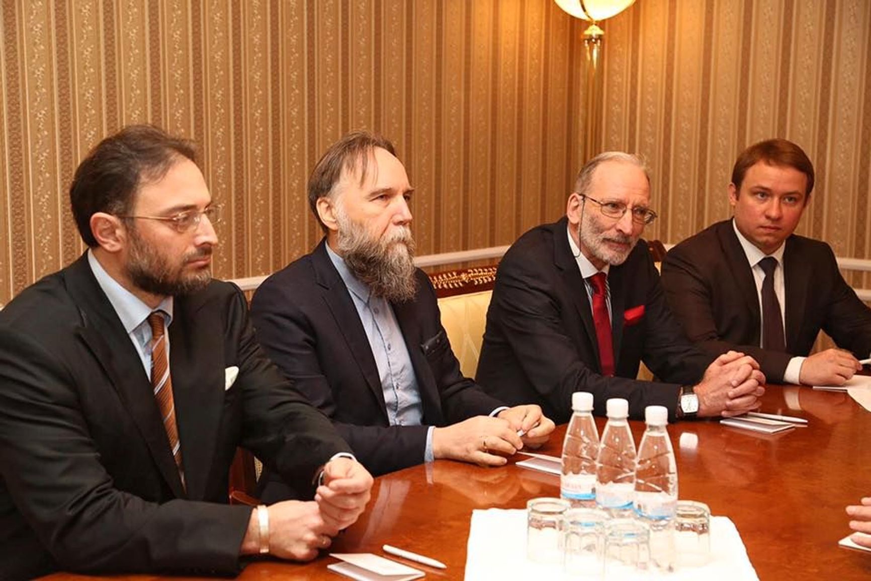 Kharchenko (right) accompanying Dugin on a trip