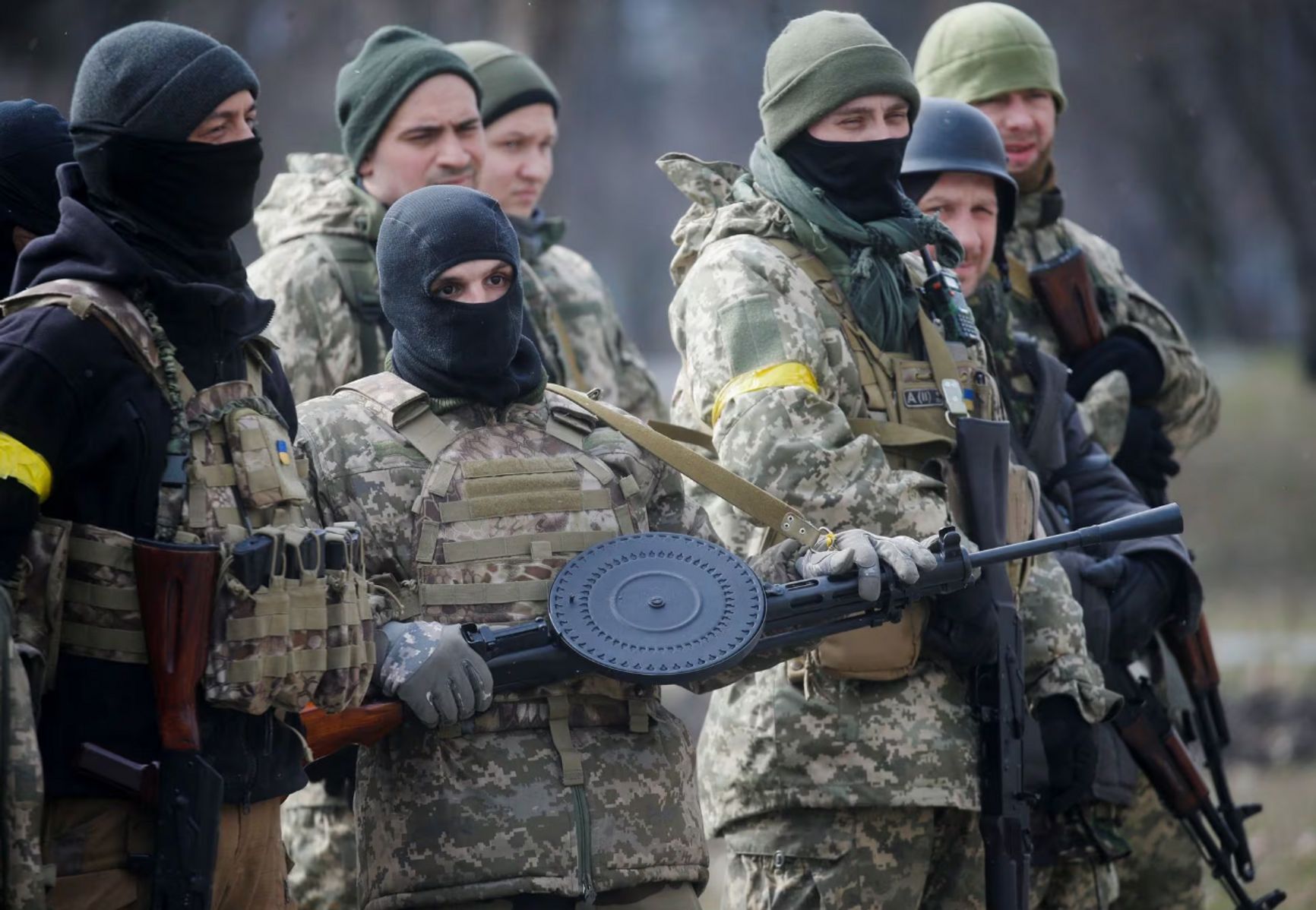 Бойцы украинской Территориальной обороны, Киев, 9 марта 2022 года