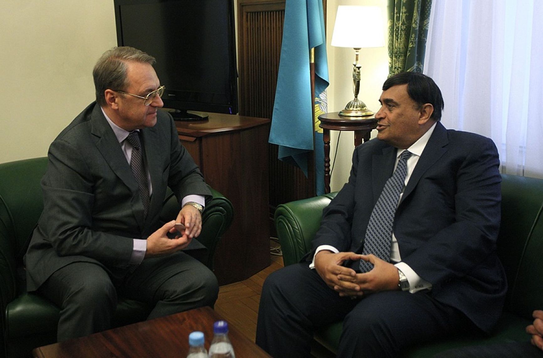 Shafiq Sachedina at a meeting with Deputy Foreign Minister Mikhail Bogdanov