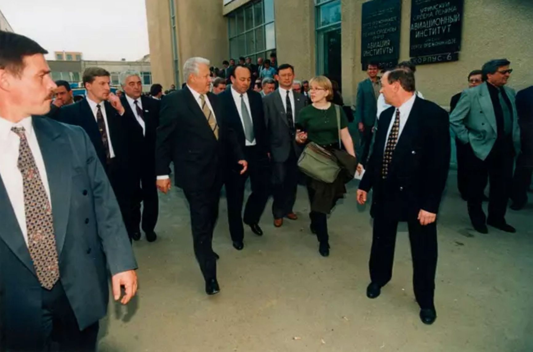 Arja Paananen with Boris Yeltsin, 1996