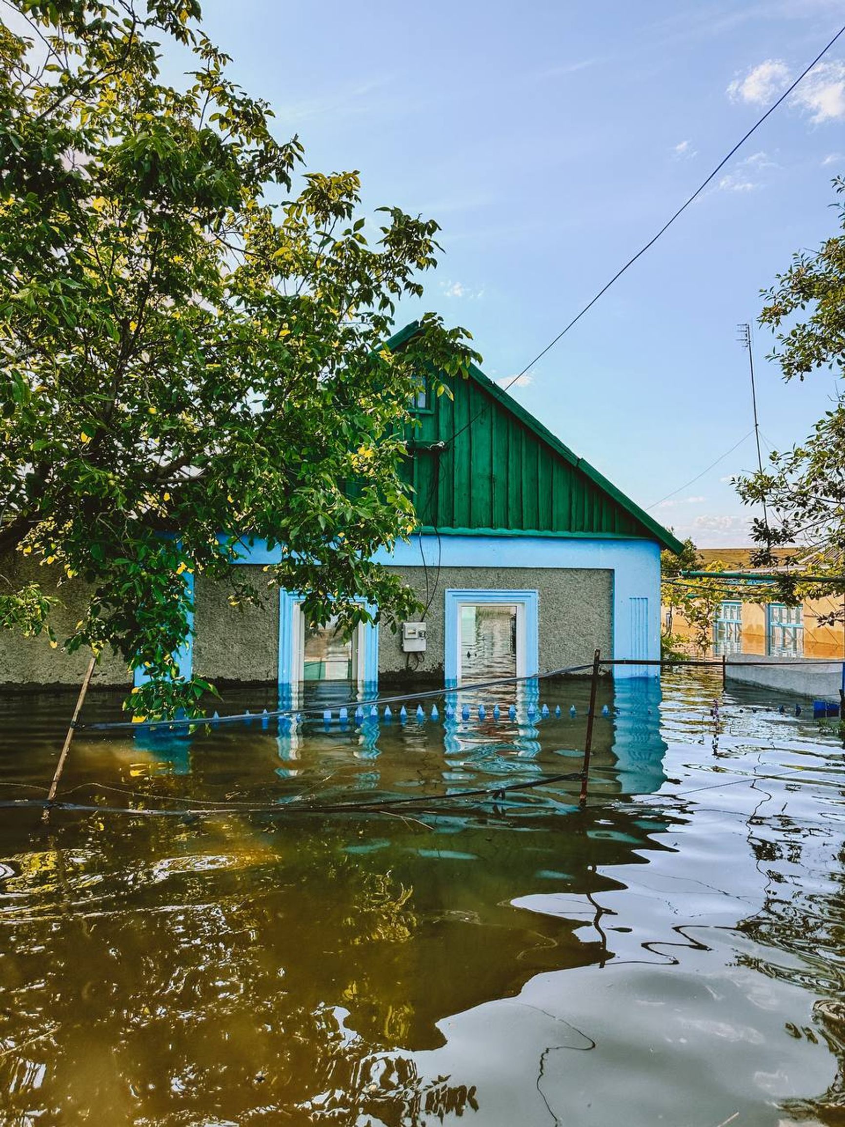 Затопленный дом в Херсоне