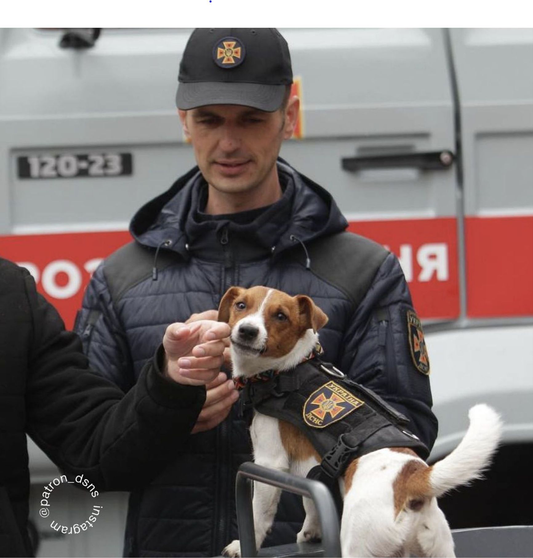 Patron the Dog and Mikhail Ilyev   