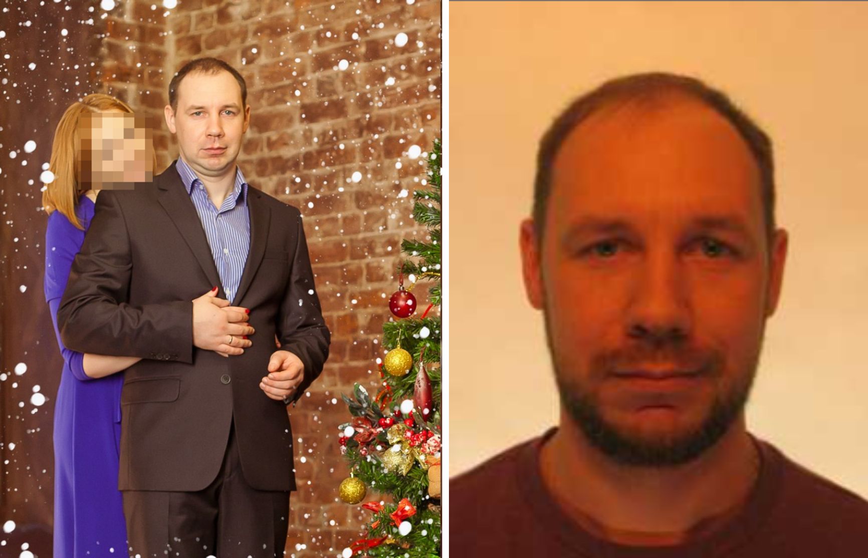 Слева — Иван Жигарев с супругой, справа — Иван Жихарев (фото для паспорта)