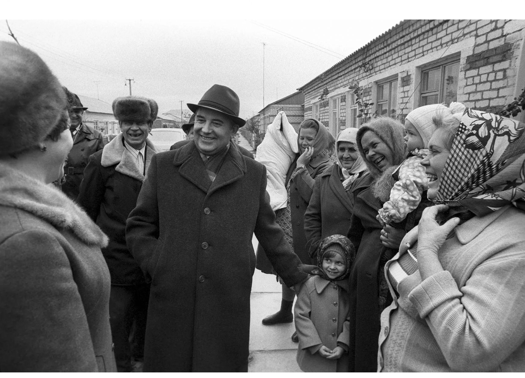 Mikhail Gorbachev visiting the Stavropol Territory, March 1985. Photo credit Konstantin Tarusov / Photo Chronicle TASS