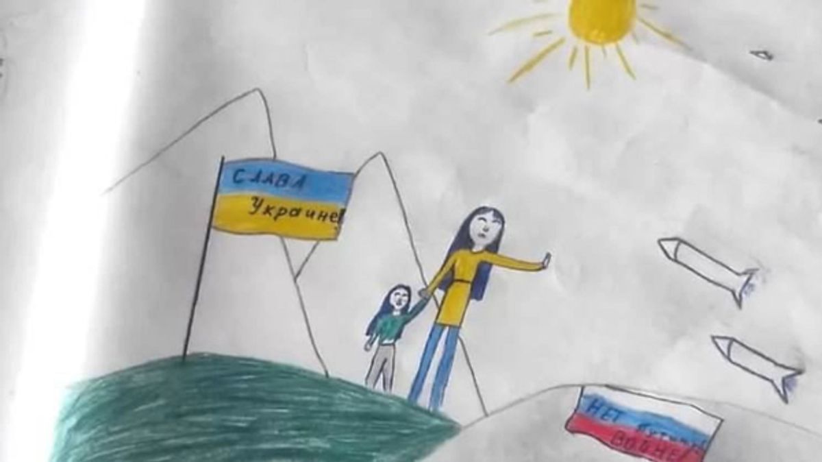Рисунок шестиклассницы Маши Москалевой, из-за которого в конечном счете ее отца посадили на два года