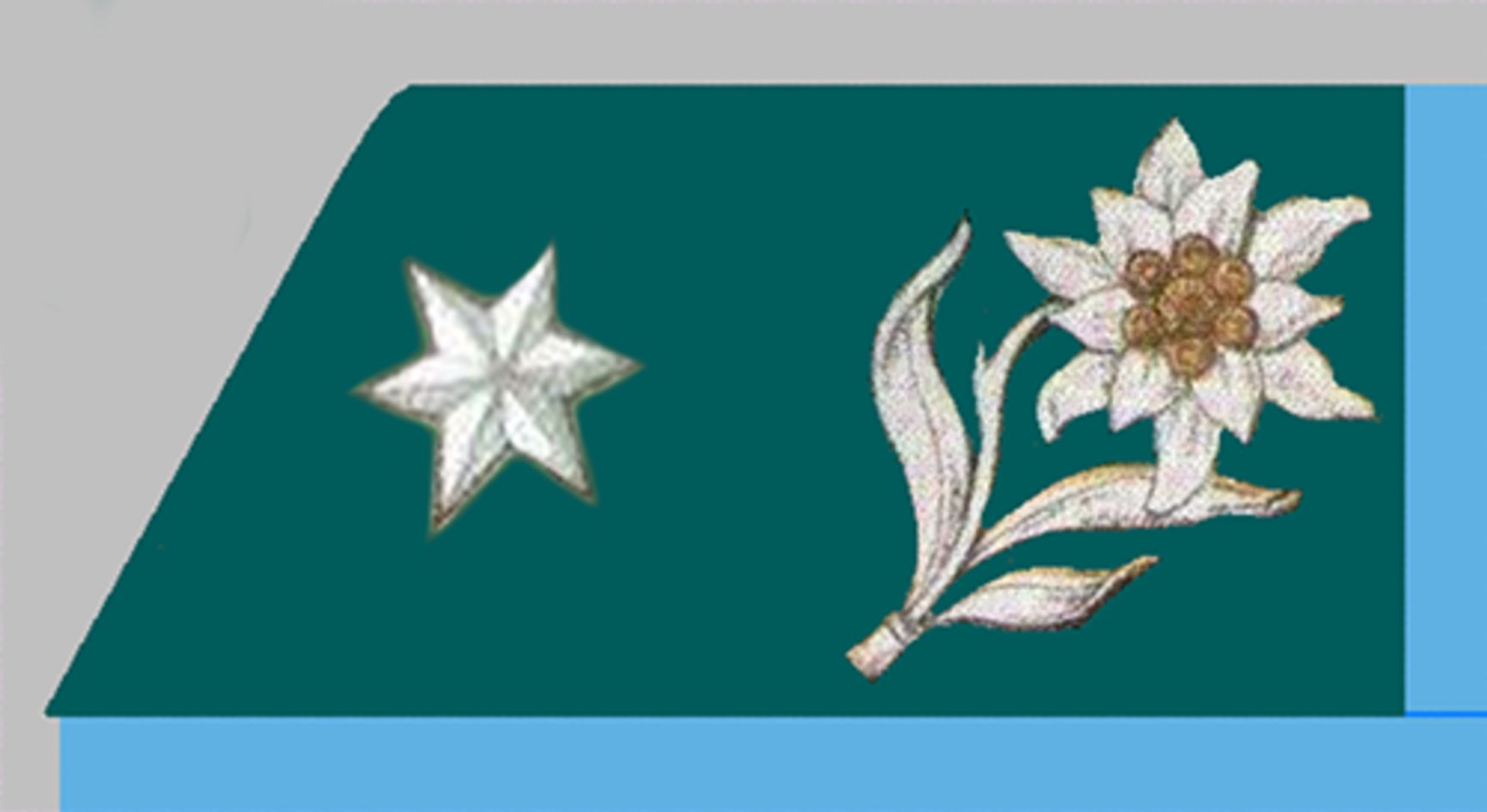 Знак различия патрульфюрера (рядового 1 класса) корпуса горных стрелков австро-венгерской армии