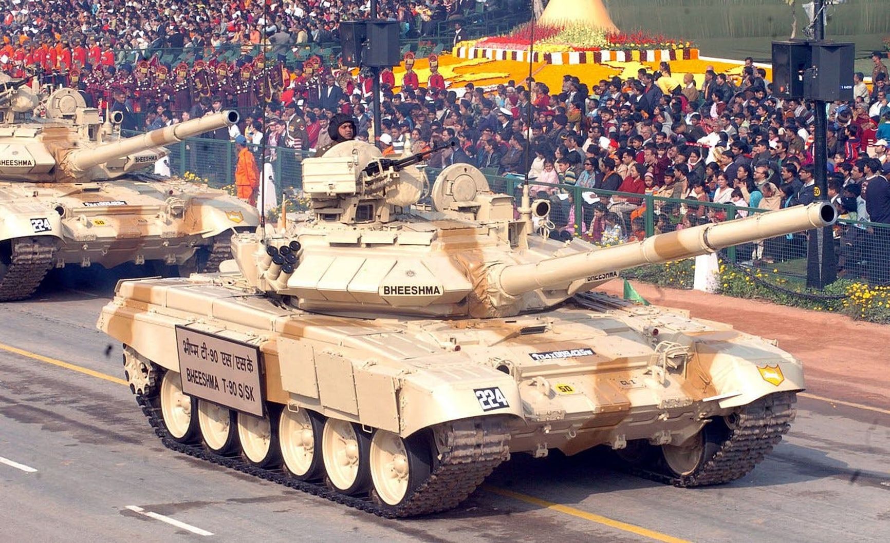 T-90 Bhishma tanks in India