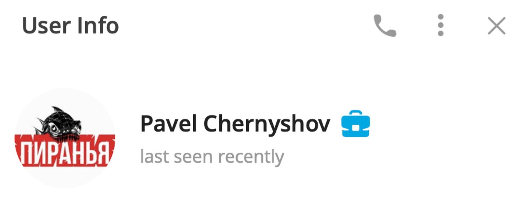 Pavel Chernyshov changed his user pic on Telegram
