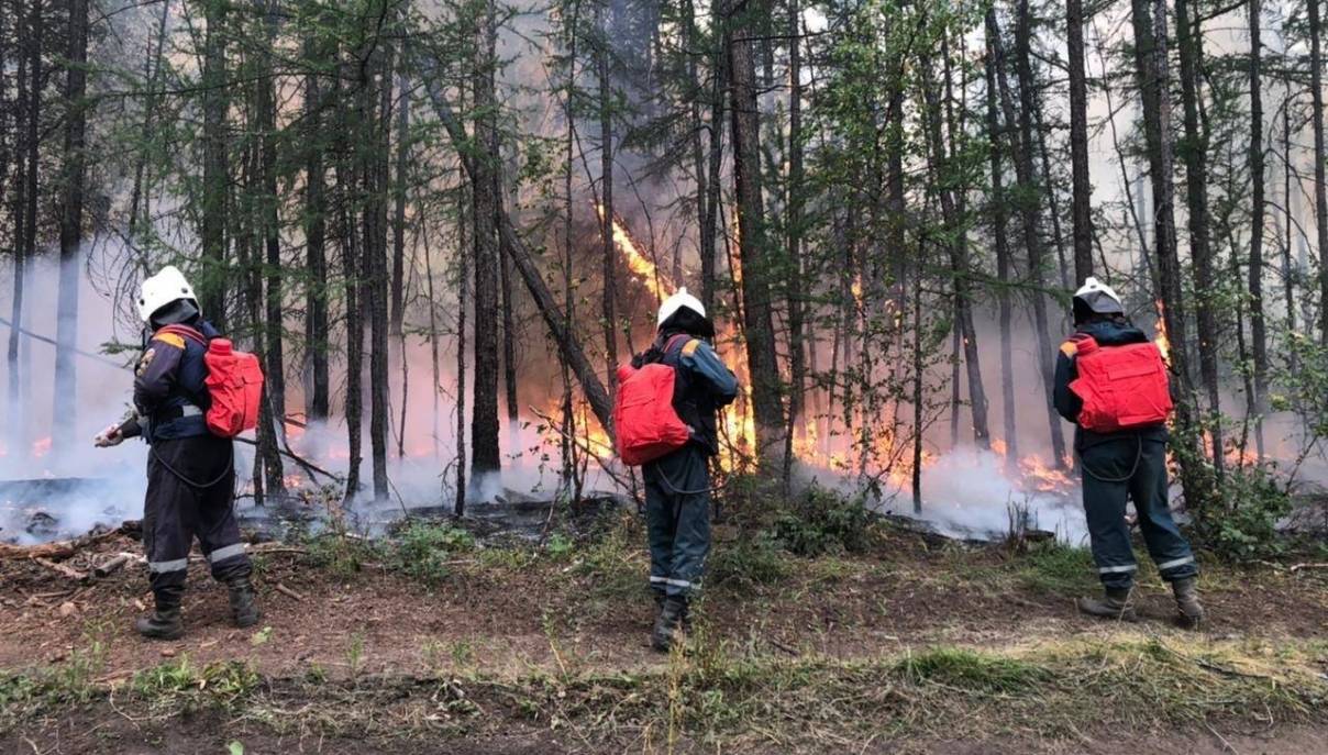 Лесной пожар пересек границу округа «город Якутск». В шести районах республики установлен наивысший класс пожароопасности 